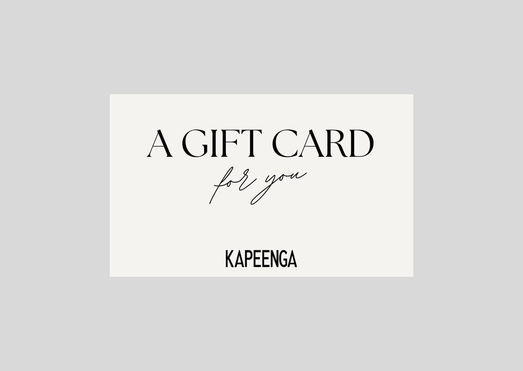KAPEENGA gift card